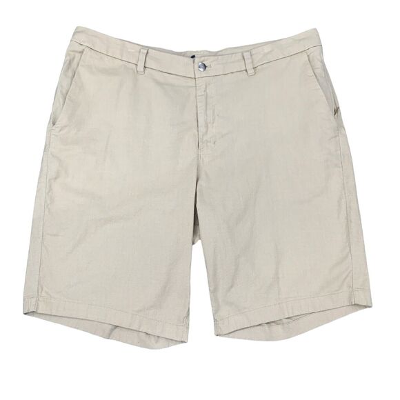 Lululemon Short Mens 38 Straw Beige Commission Flat Front Stretch Golf Chino - Picture 1 of 12